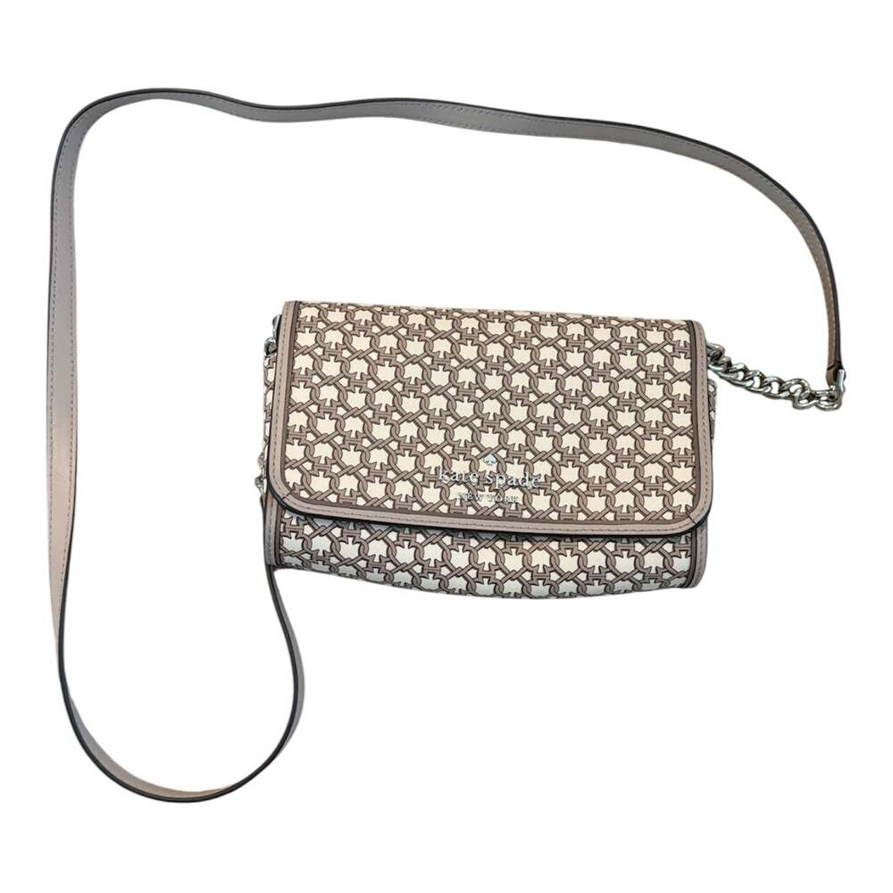Kate Spade New York Small Flap Crossbody Bag in Spade Link Print